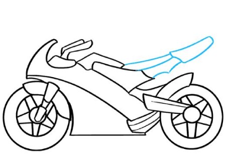 نقاشی آسان موتور سیکلت
