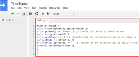 نحوه استفاده از مهر زمانی در Google Sheets, افزودن تاریخ در گوگل شیت, کد ایجاد خودکار تاریخ و زمان در گوگل شیت