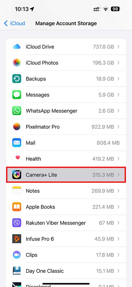 خالی کردن فضای آیکلود، خالی کردن فضای icloud storage