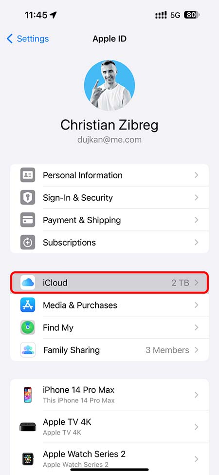 خالی کردن فضای آیکلود، خالی کردن فضای icloud storage