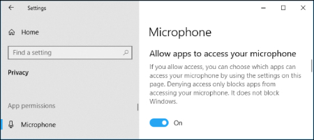 عدم کارکرد میکروفون در ویندوز 10,  مجوز دسترسی به میکروفون شما 