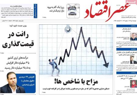 تیتر روزنامه ها،روزنامه های سیاسی و اقتصادی