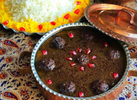 تزیین خورش فسنجان, تزیین فسنجون برای مهمانی