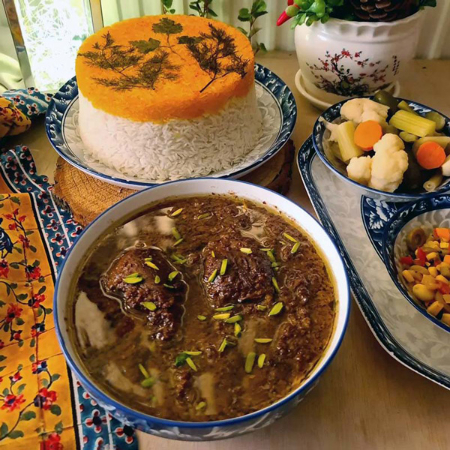 تزیین خورش فسنجان, تزیین فسنجون برای مهمانی