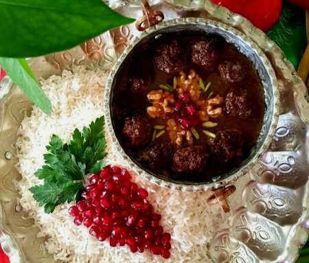 تزیین خورش فسنجان, تزیین فسنجون برای مهمانی