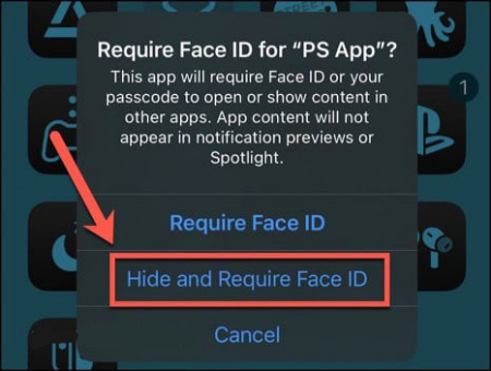 قفل کردن برنامه‌ها در iOS 18, قفل برنامه‌ها با Face ID یا Touch ID در iOS 18