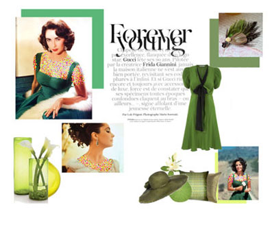 ست کردن لباس رنگ سال ,ست کردن لباس به سبک Elizabeth taylor