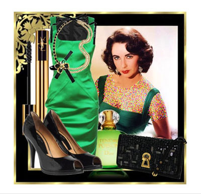 ست کردن لباس رنگ سال ,ست کردن لباس به سبک Elizabeth taylor