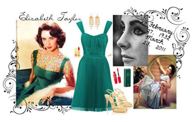 ست کردن لباس رنگ سال ,ست کردن لباس به سبک Elizabeth taylor