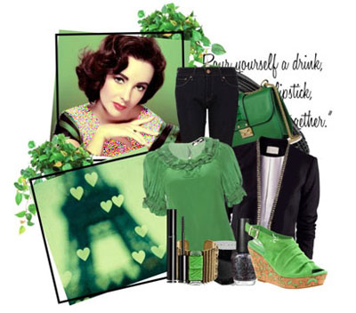 ست کردن لباس رنگ سال ,ست کردن لباس به سبک Elizabeth taylor