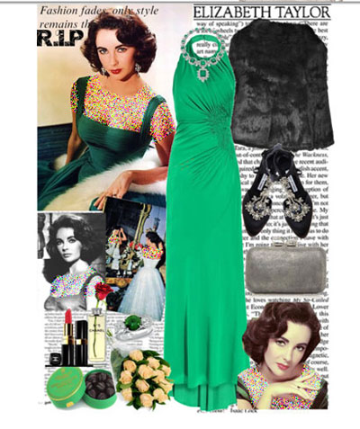 ست کردن لباس رنگ سال ,ست کردن لباس به سبک Elizabeth taylor