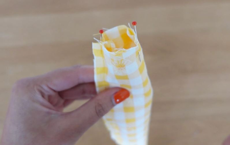 آموزش دوخت اسکرانی, آموزش دوخت کش موی پارچه‌ای