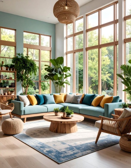 کاربردهای طراحی بیوفیلیک در فضاهای داخلی