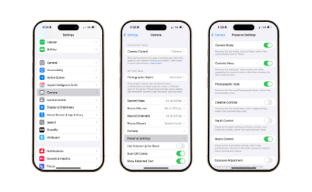 تنظیمات دوربین آیفون, بهترین تنظیمات دوربین آیفون