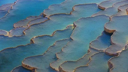 روستای Pamukkale در ترکیه,حوضچه آب گرم در ترکیه,چشمه های آب گرم در ترکیه
