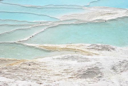 روستای Pamukkale در ترکیه,حوضچه آب گرم در ترکیه,چشمه های آب گرم در ترکیه